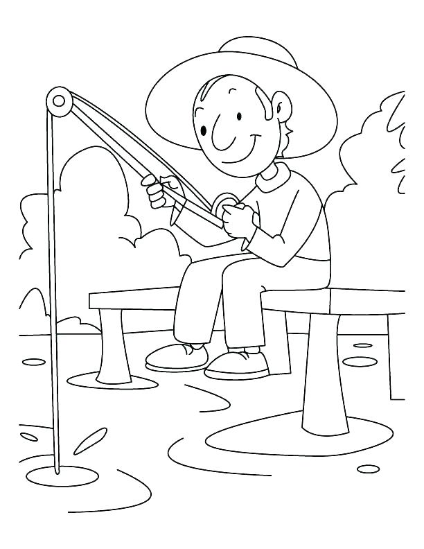 612x792 Fishing Coloring Pages