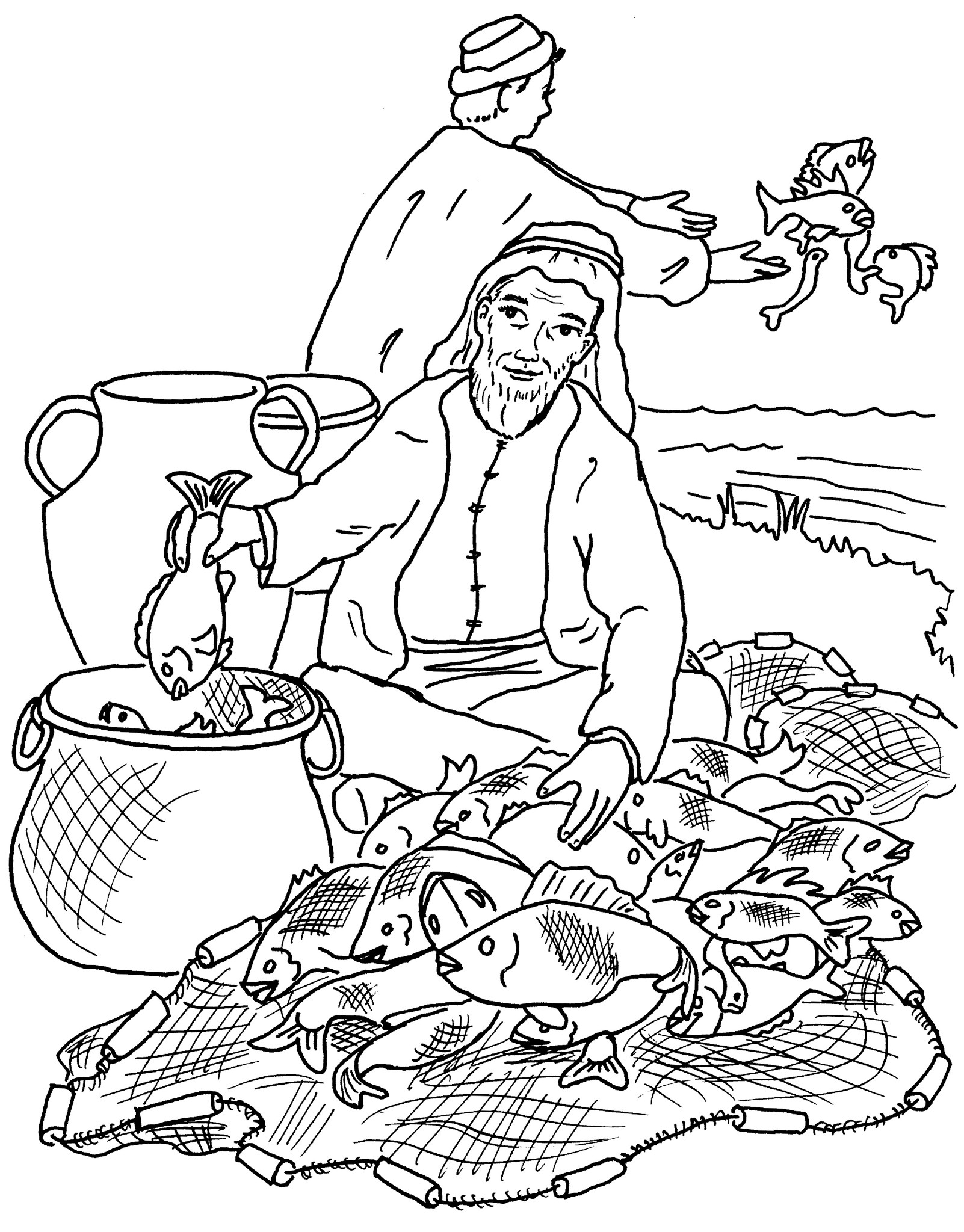 1602x2048 Fishers Of Men Coloring Pages