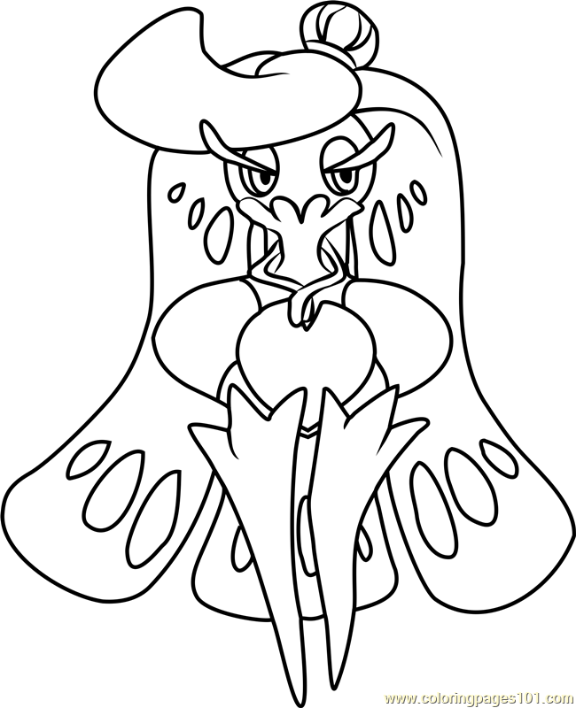 650x800 Tsareena Pokemon Sun And Moon Coloring Page