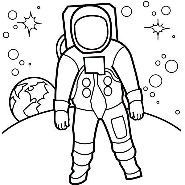 600x600 Astronaut Coloring Pages Printable Astronaut Coloring Page