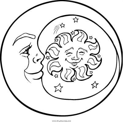 402x400 Sun Moon Coloring Page Kid Stuff Moon, Adult