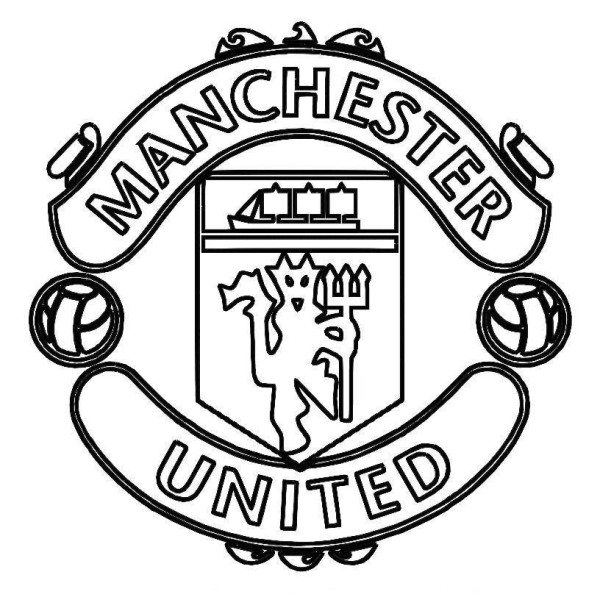 600x597 Man Utd Coloring Pages