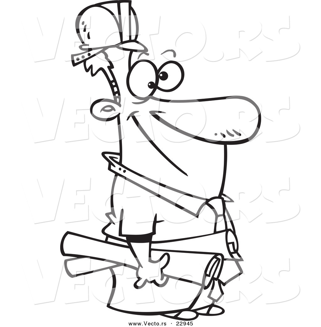 1024x1044 Vector Of A Cartoon Construction Manager