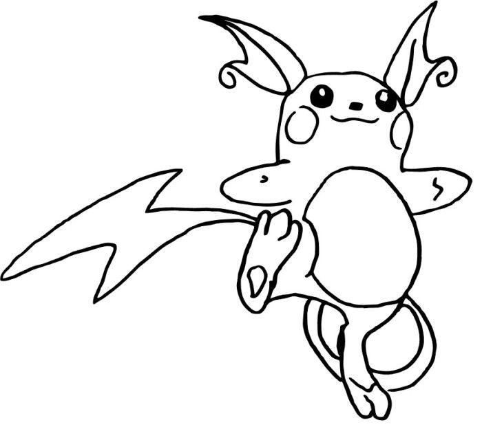 700x624 Raichu Pokemon Coloring Pages