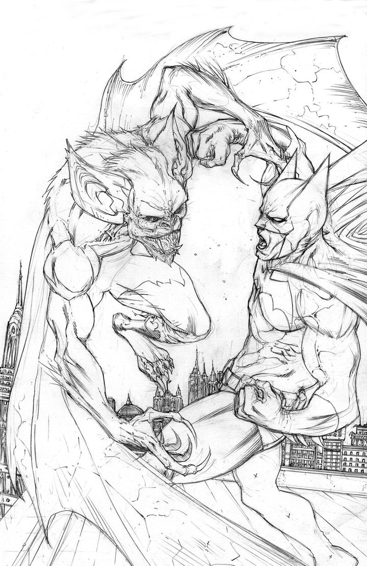 720x1110 Batman Vs Manbat Pencil Unused