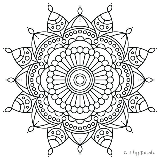 560x560 Easy Mandala Coloring Pages Also Here Are Easy Easy Mandala