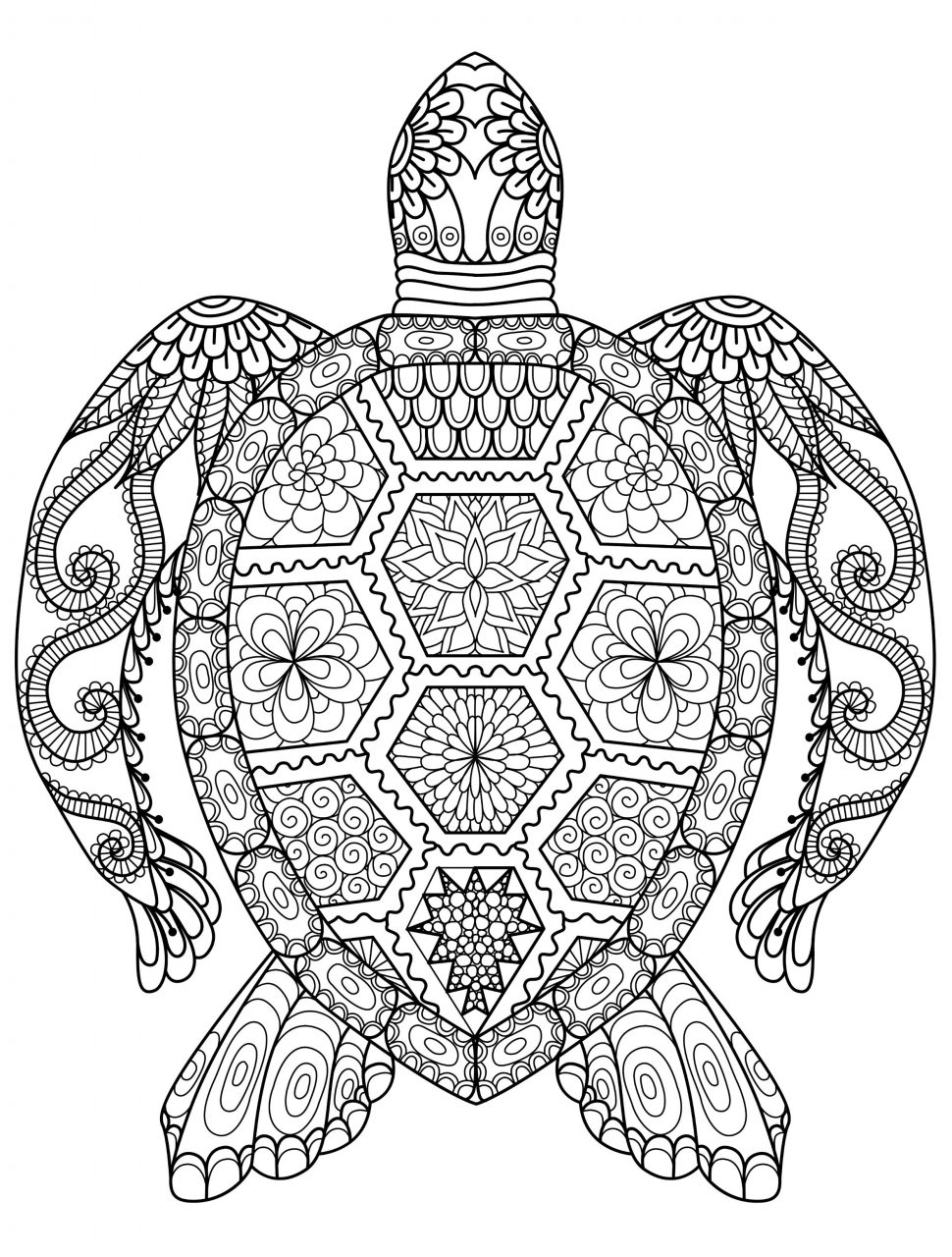 970x1280 Animal Mandala Coloring Pages Printable Adult Book For Inside