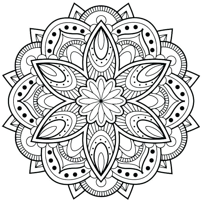 687x687 Free Mandala Coloring Pages As Well As Mandala Coloring Pages Free