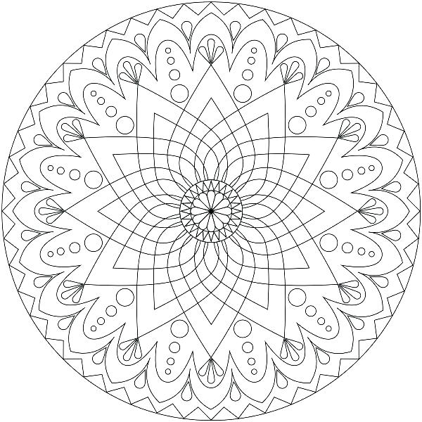600x600 Mandala Coloring Books Detailed Mandala Coloring Pages Phone