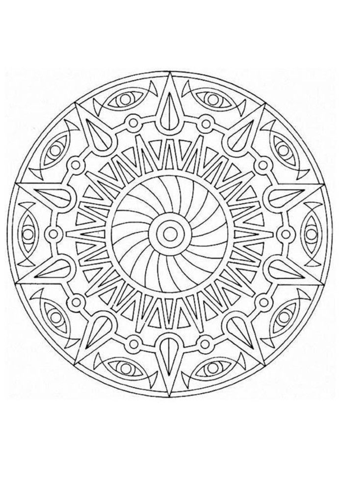 691x978 Mandala Coloring Pages Advanced Level