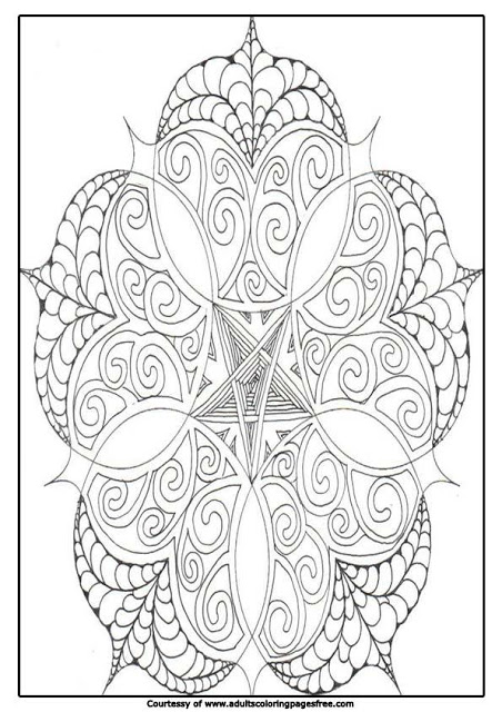 452x640 Mandala Coloring Pages Advanced Level Printable Mandala Coloring
