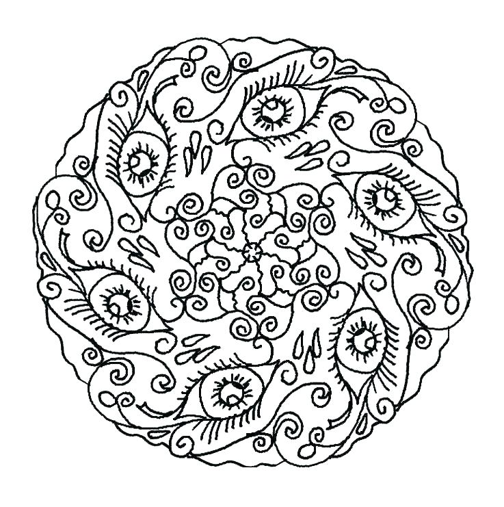 737x741 Fresh Mandala Coloring Pages For Free Mandalas Para To Color Page