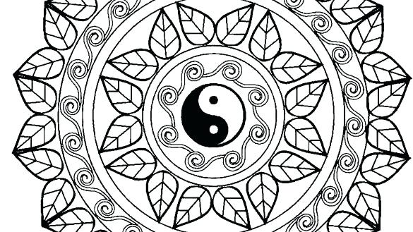 585x329 Mandala Coloring Pages Free Color Yin Yang Mandalas For Adults