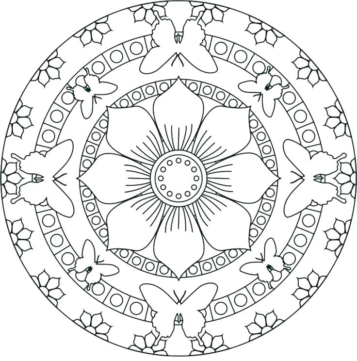 736x744 Animal Mandala Coloring Pages Online Amusing On Mandalas Color