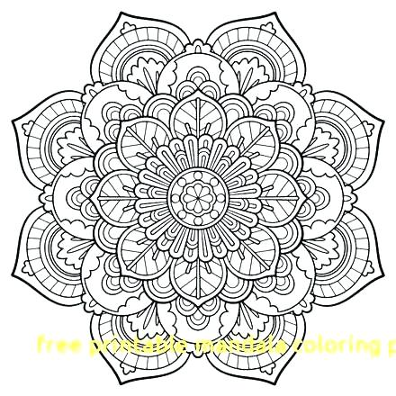 440x440 Mandalas To Color Free As Well As Personable Printable Mandalas