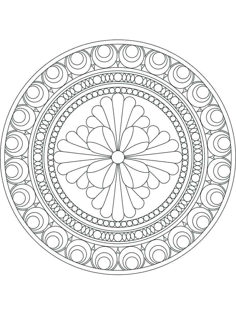 750x1000 Flower Mandala Coloring Pages Easy Flower Coloring Pages Mandalas