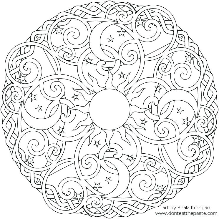 744x744 Mandala Coloring Pages Online Or Winning Free Printable Mandalas