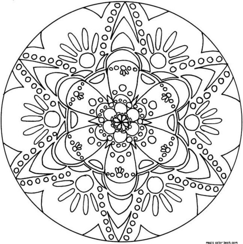 823x826 Mandala Coloring Pages Online Free