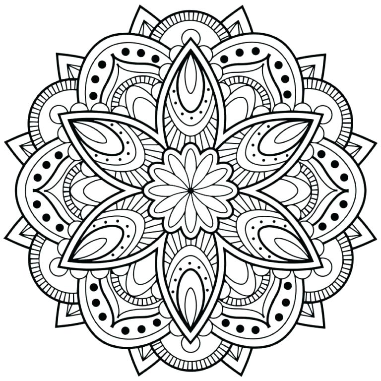 768x768 Mandala Coloring Pages Pdf Com Pertaining To Idea