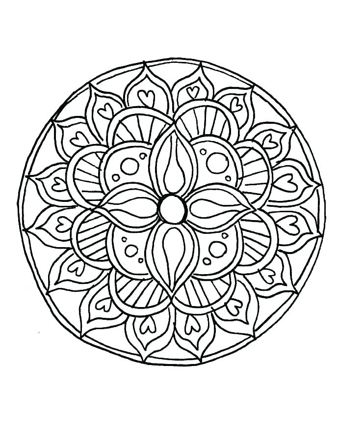 687x859 Mandala Coloring Pdf