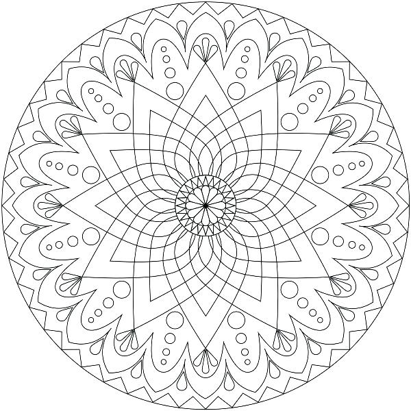 600x600 Advanced Mandala Coloring Pages Educational Coloring Pages