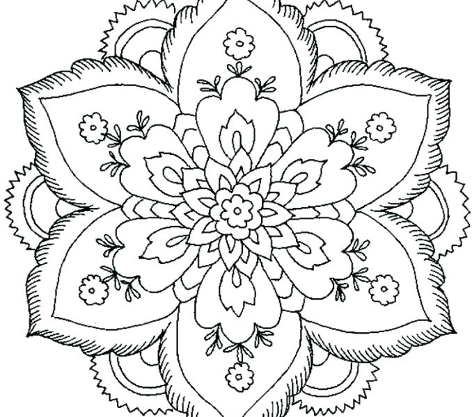 678x600 Coloring Pages With Flowers Flower Mandala Coloring Pages Images