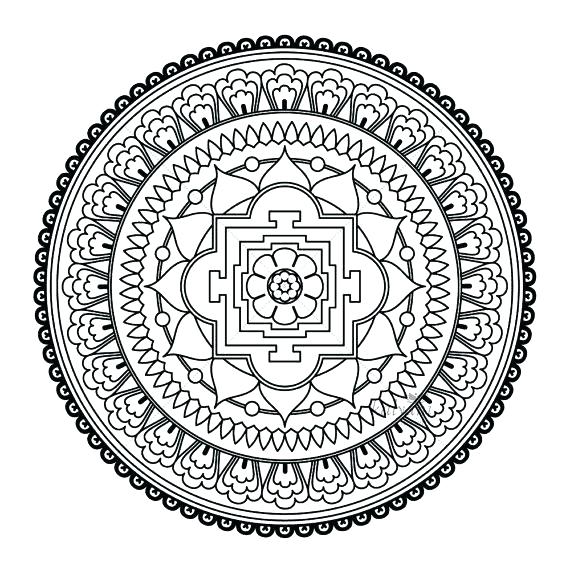 570x570 Coloring Pages Mandala Coloring Pages Free Printable Easy Coloring