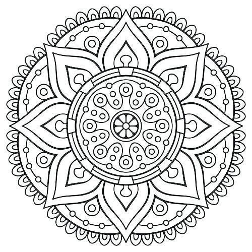 500x500 Lotus Mandala Coloring Pages Lotus Flower Coloring Page Awesome