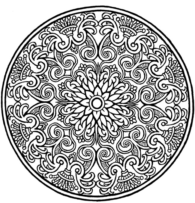 650x674 Skillful Design Coloring Pages Free Mandala Mandalas