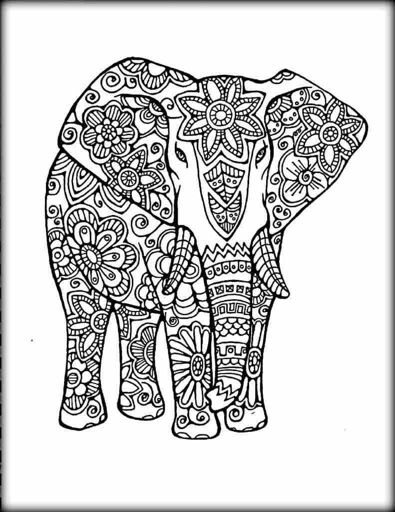 791x1024 Elephant Coloring Sheets To Print Color Zini Brilliant Mandala