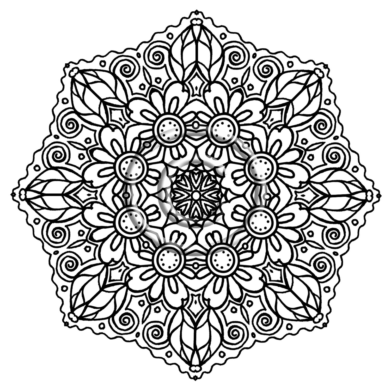 1500x1481 New Free Mandala Coloring Pages To Print Coloring Pages Free