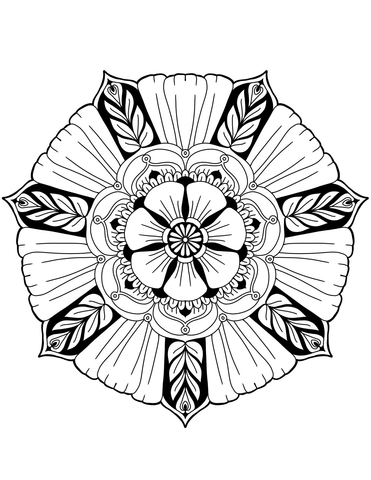 1275x1650 The Best Flower Mandala Digital Printable Easy Karyn Lewis Picture