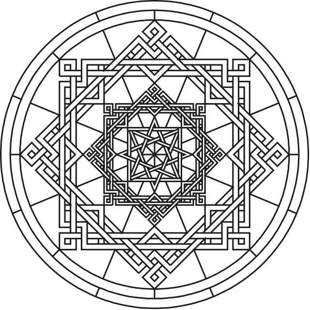 640x640 Mandala Flower Coloring Pages Difficult
