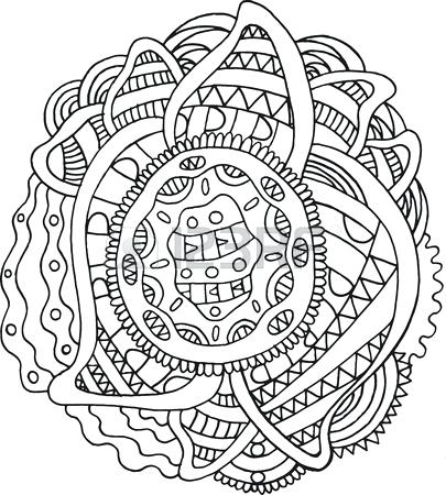405x450 Coloring For Kids Online Doodle Mandala Coloring Page For Adults