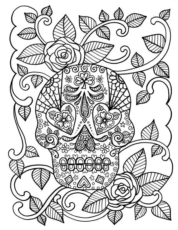 570x738 Mandala Coloring Page Elegant Sugar Skull Coloring Page