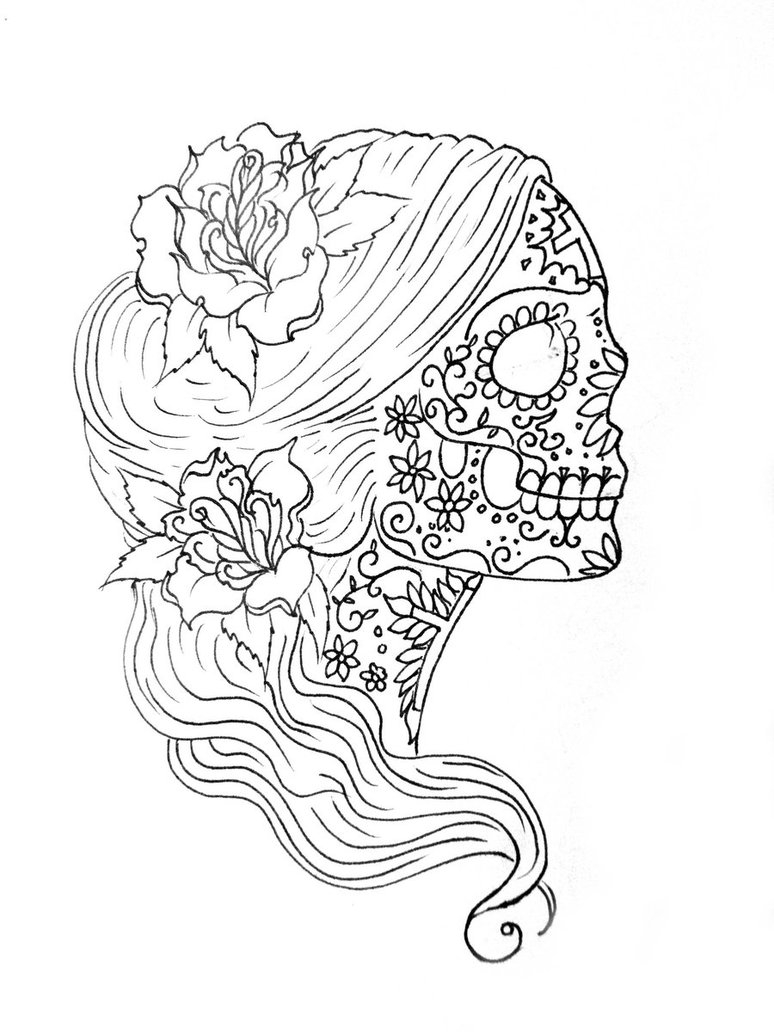 774x1032 Unique Skull Mandala Coloring Pages Collection Printable