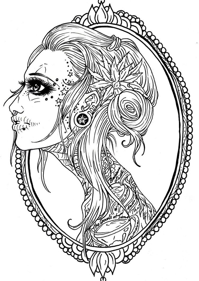 752x1062 Sugar Skulls Mandalas Printables Viewing Gallery For Female