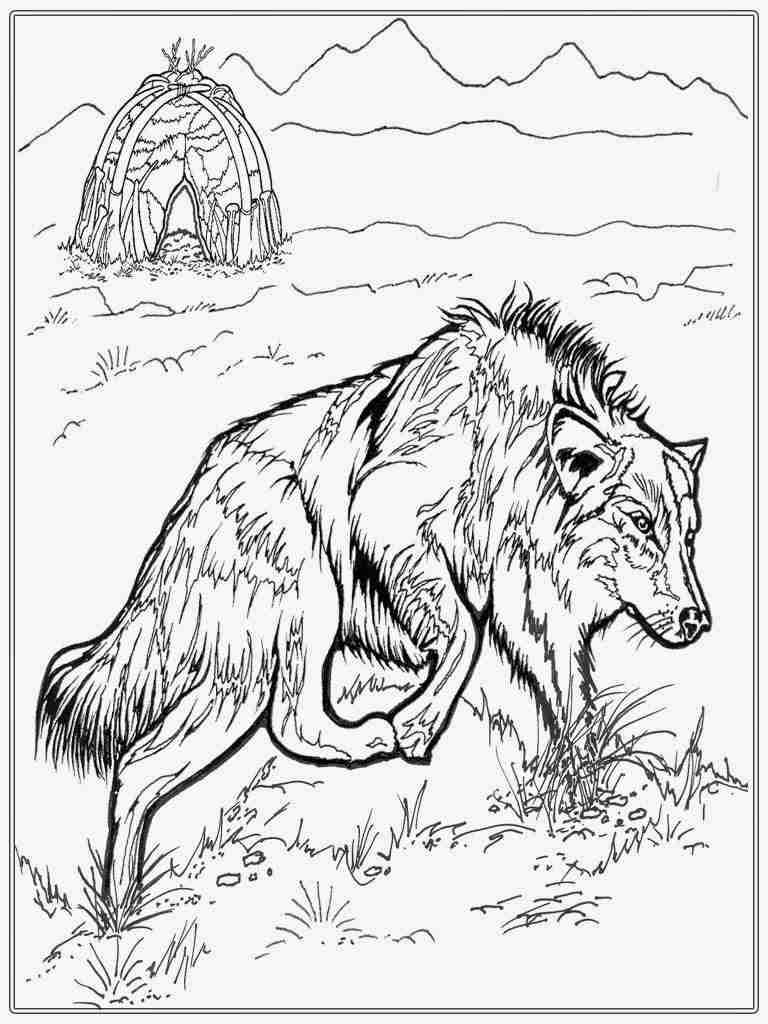 768x1024 Halloween Mandala Wolf Head Coloring Pages For Lovely Adult