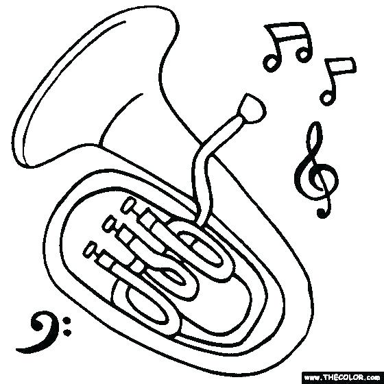 560x560 Musical Instrument Coloring Pages