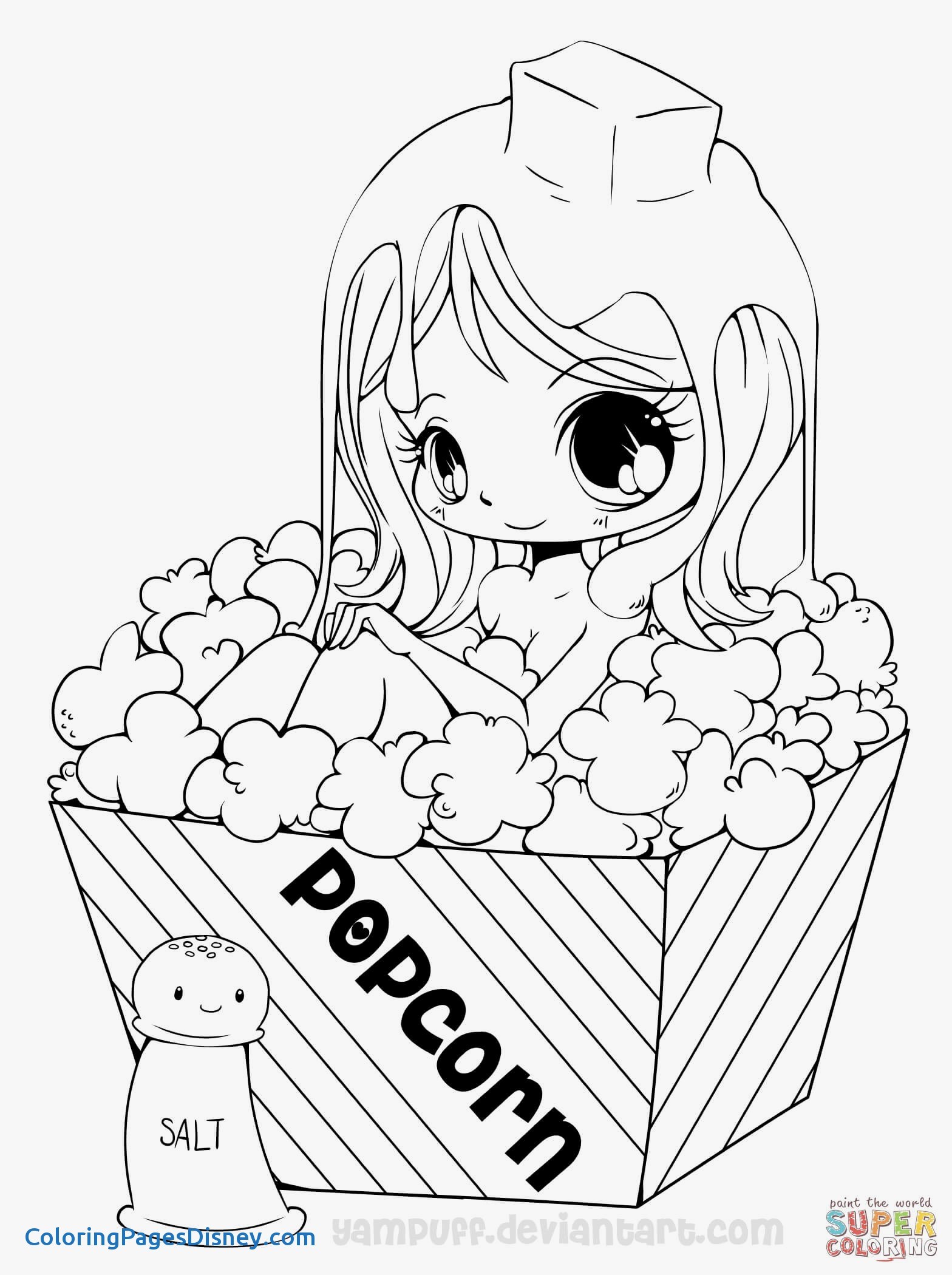 1568x2100 Claymore Manga Coloring Pages Beautiful Chibi Popcorn Girl