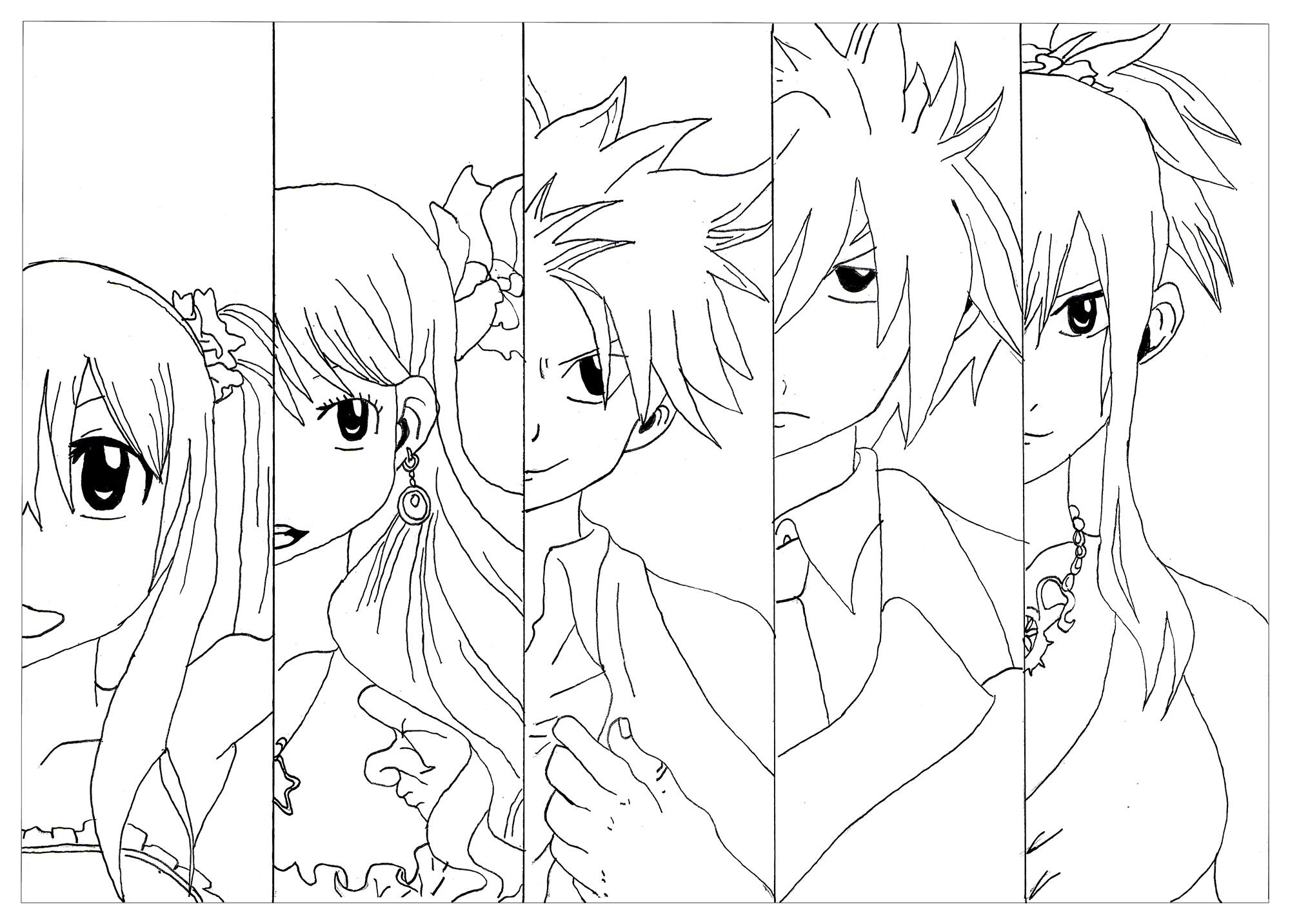 2000x1432 Fairy Tail Manga Coloring Pages Collection Coloring For Kids