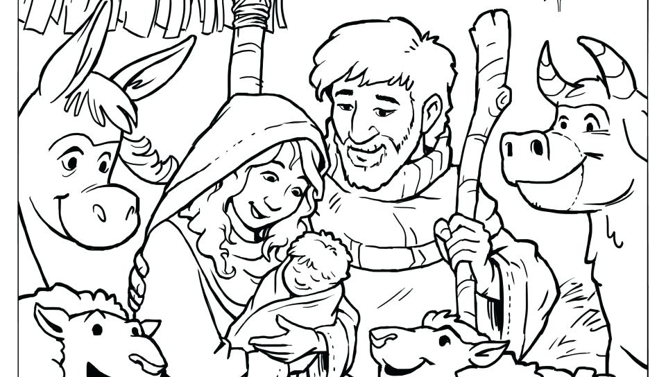 960x544 Jesus In Manger Coloring Page Baby In Manger Coloring Page Free