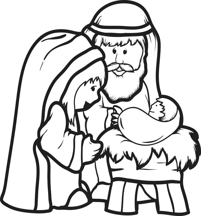 652x700 Jesus Is Born Coloring Page