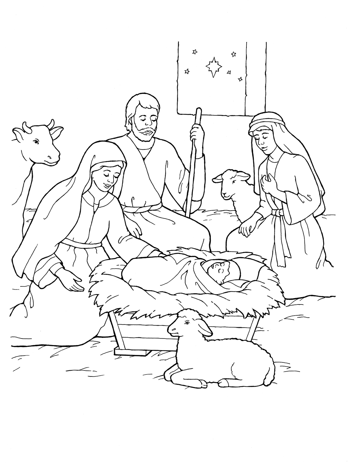 1200x1600 Manger Coloring Pages