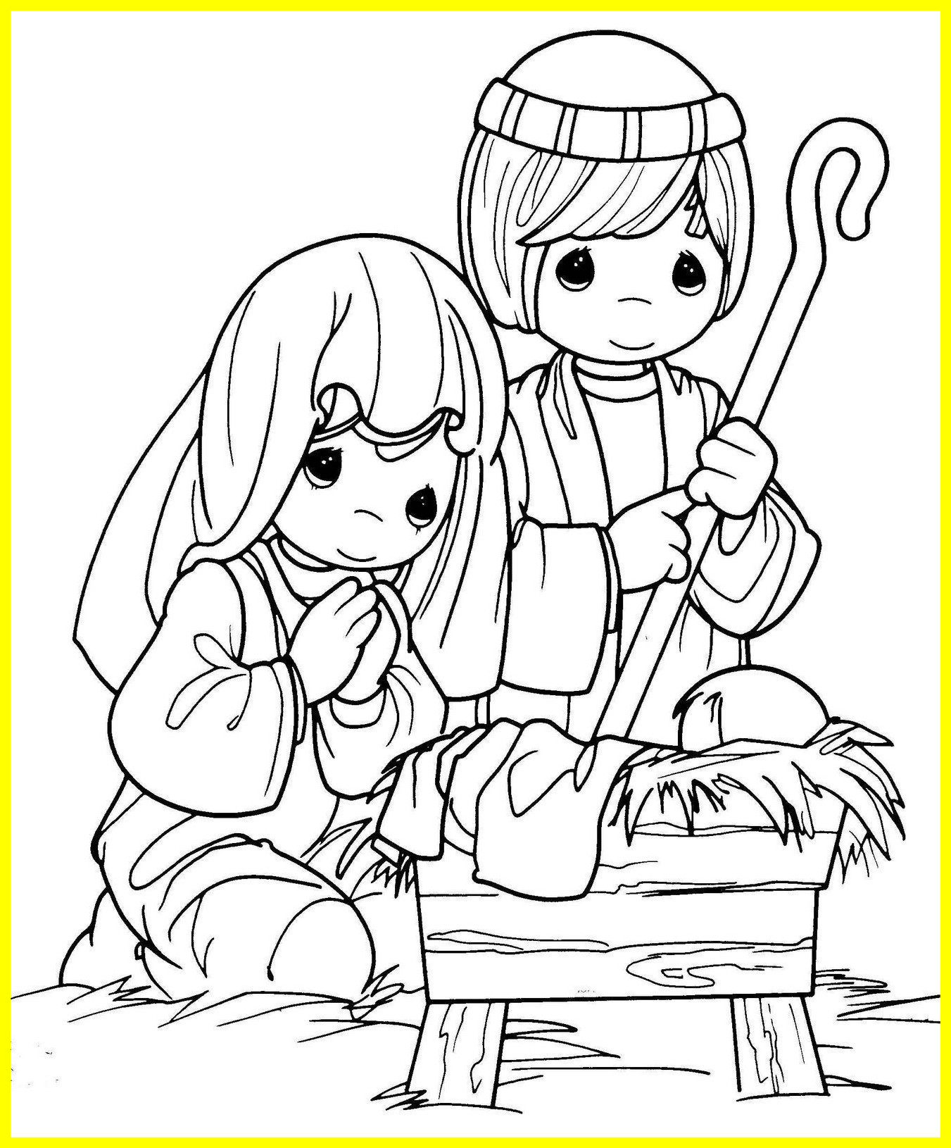 1351x1630 Best Baby Jesus Manger Coloring Pages Nativity Book Colorine