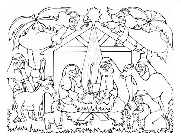 600x460 Insider Nativity Coloring Pages Born Of The King Jews In Page