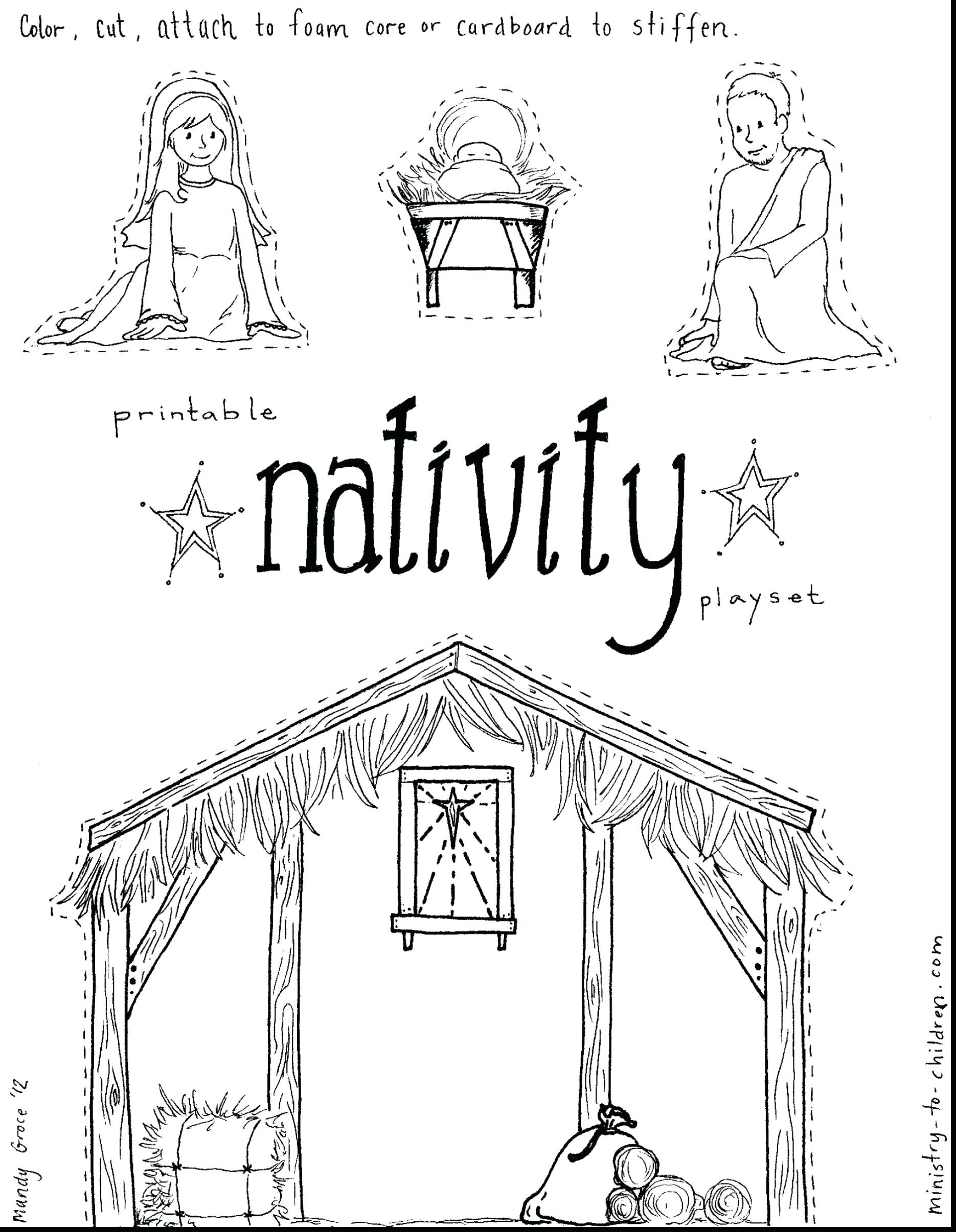 1870x2410 Refundable Nativity Scene Coloring Pages Print