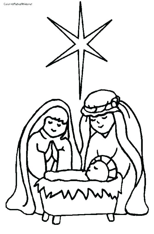520x788 Nativity Coloring Pages For Preschool