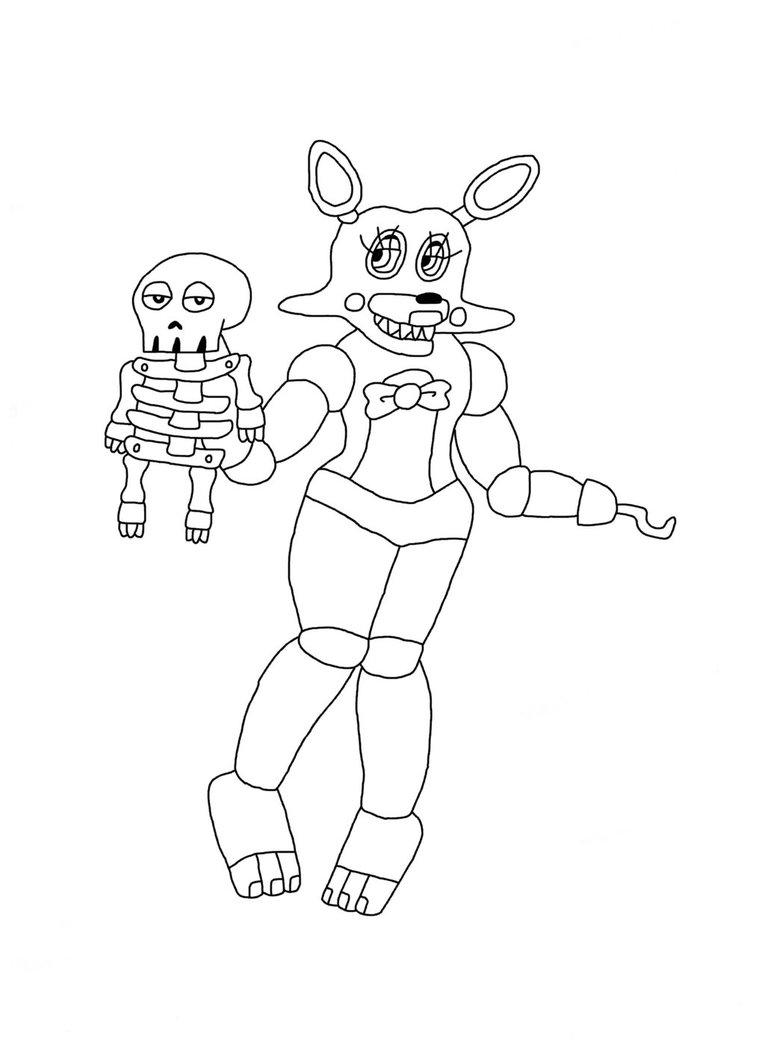 765x1044 Quick Fnaf Mangle Coloring Pages Printable Free Coloring Pages