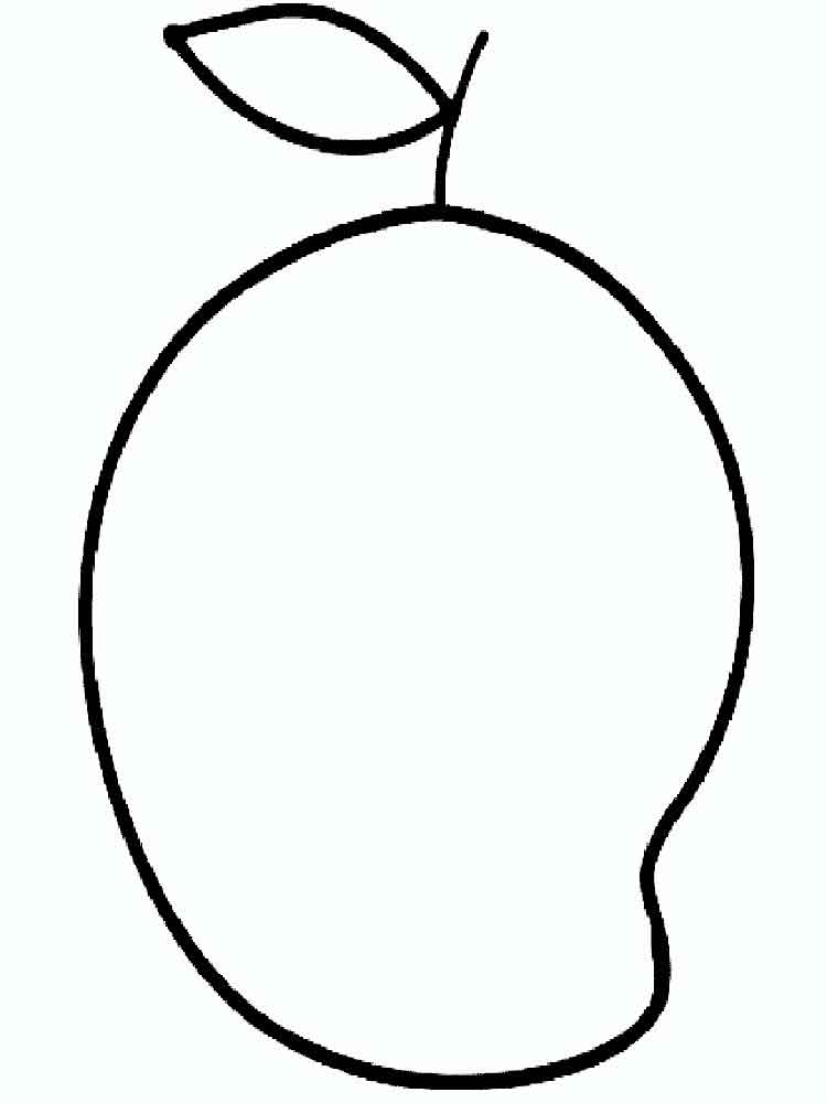 750x1000 Mango Coloring Pages Download And Print Mango Coloring Pages